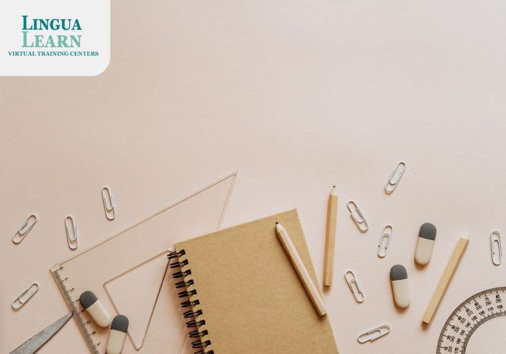 book, pencils, ruler, and few clips